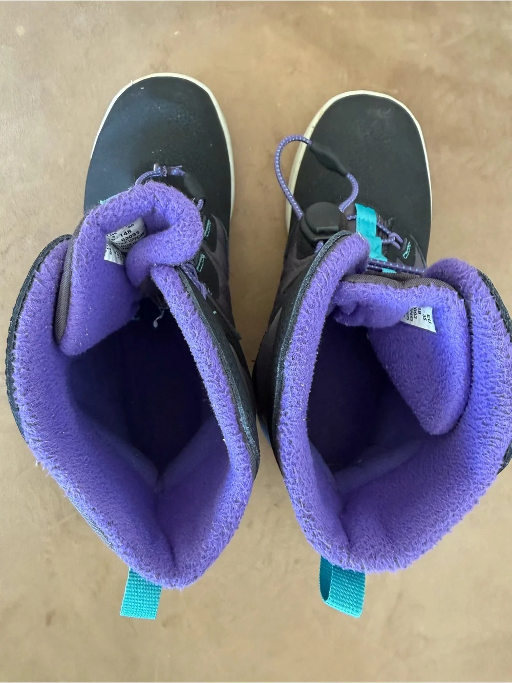 Merrell Kids Waterproof Winter Snow Boots Purple Black Size 4 Youth Insulated